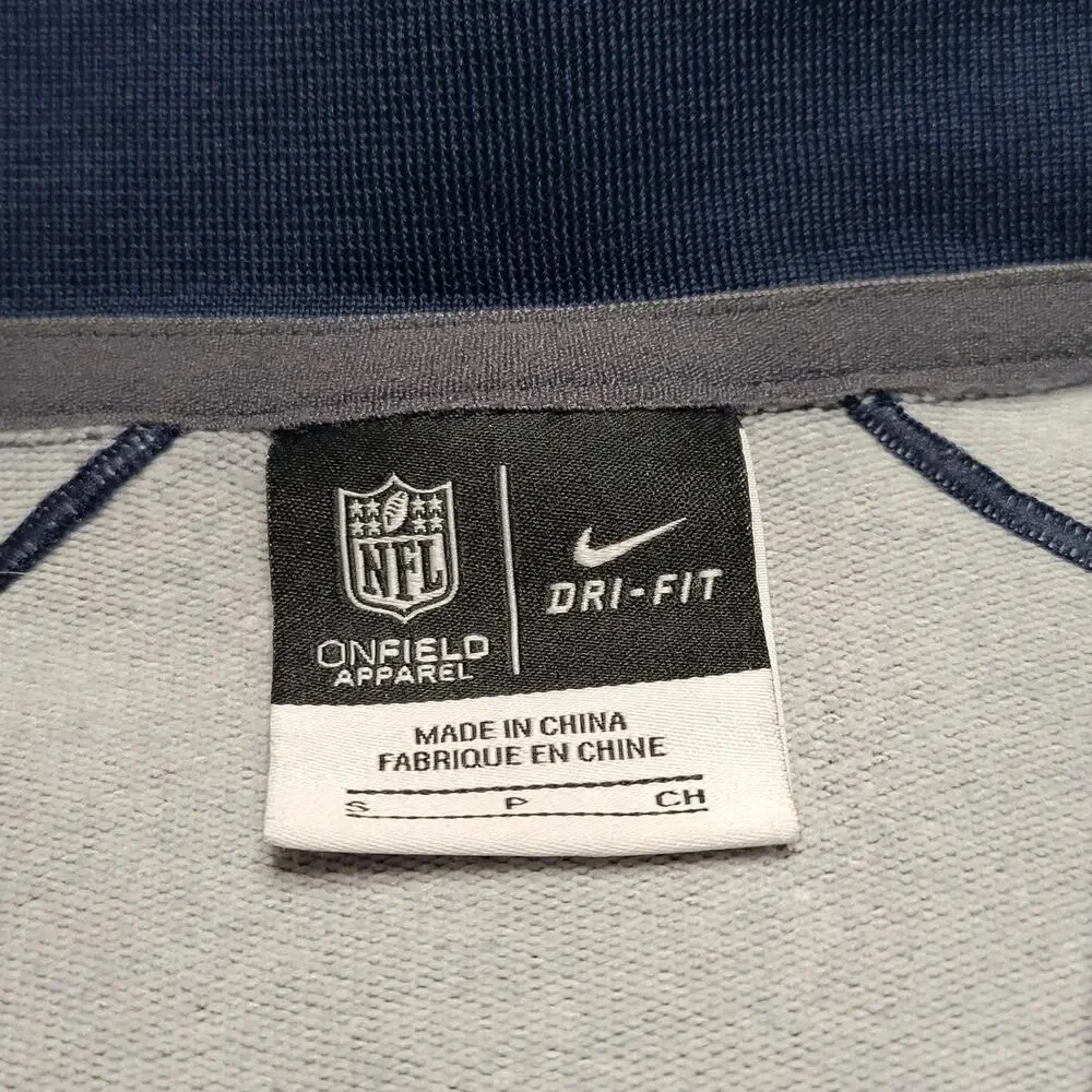 Nike San Diego Chargers Pullover Mens Small Blue Dri Fit On Field Quarter Zip